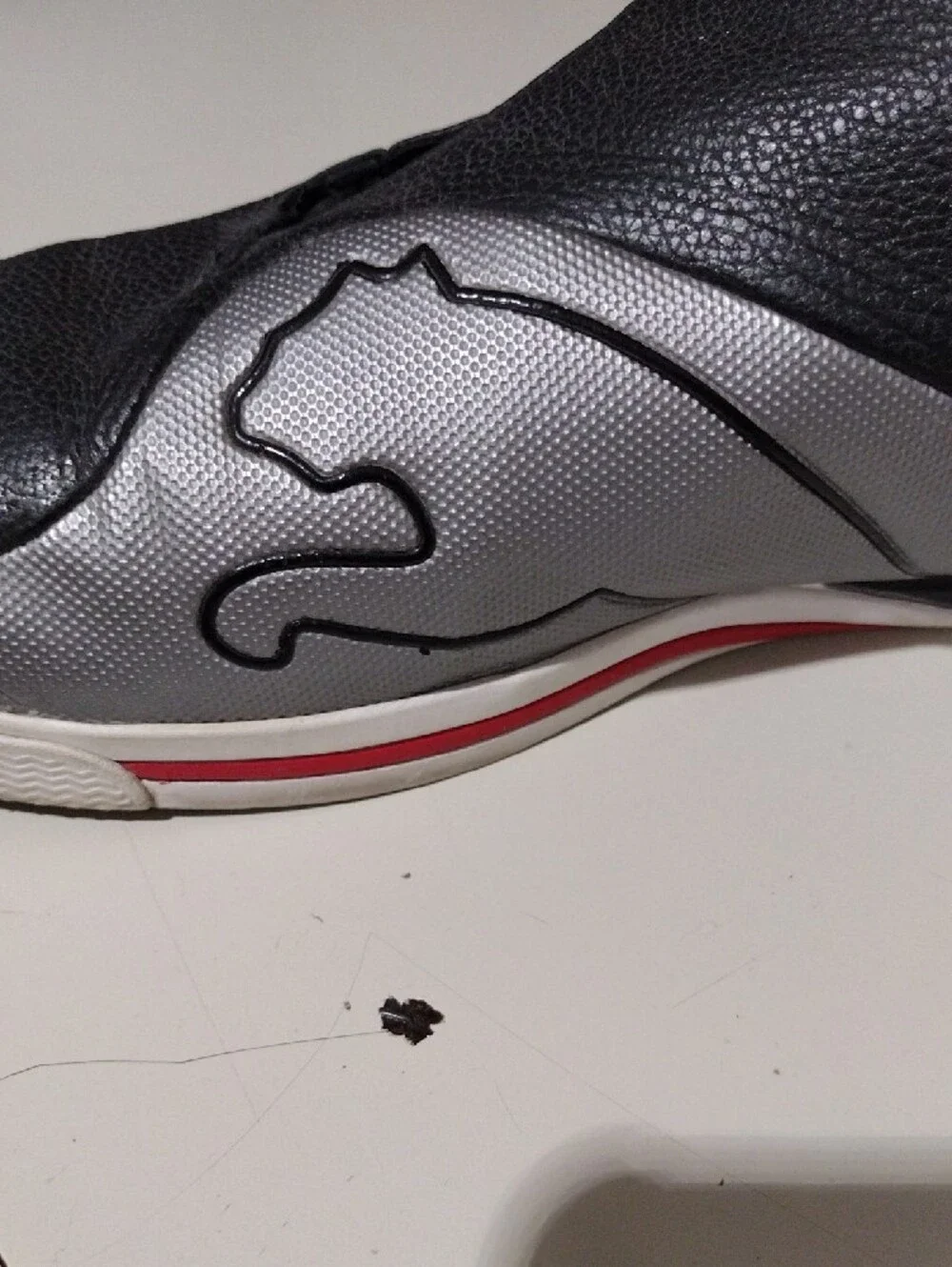 Men's Puma Redon Move Black, Silver & Red Slip-On Sneakers